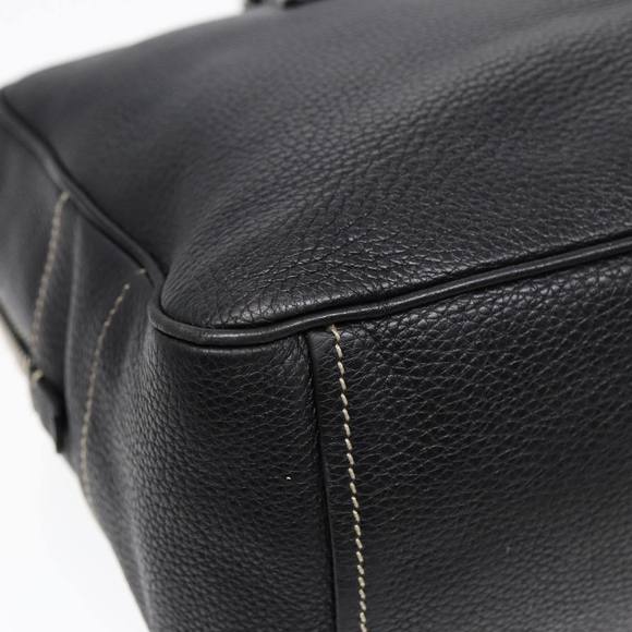 PRADA Tote Bag Leather Black Silver Auth bs16964 - Picture 15 of 16